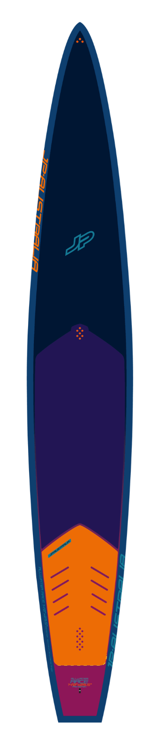 JP Australia 2024 Allwater Race Pro board with stability, maneuverability, and durability features for various race conditions.