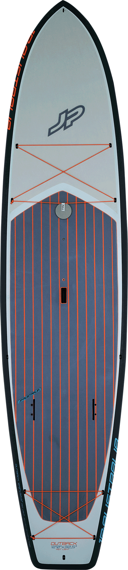JP Outback AST LIGHT 12'0" x 32.5" paddleboard for silent gliding with unique Light Capsule storage system, perfect for night paddling adventures.