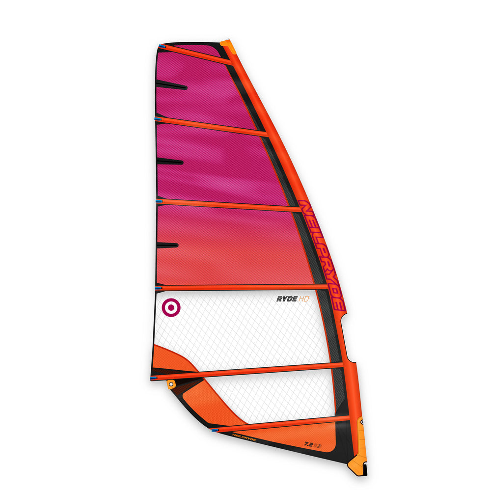 NEILPRYDE 24 Ryde freeride windsurfing sail, durable x-ply construction, wide wind range, 6 batten layout, ideal for flat water blasting and easy rigging.