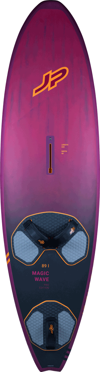 JP Australia 2024 Magic Wave PRO - All-round wave board with speed, control, and versatility for wave riding and jumping. Features S-glass technology, Innegra Parabolic Rails, and thruster fin setup.