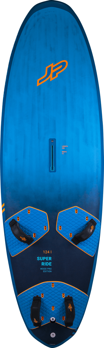 JP Australia 2024 Super Ride Wood PRO windsurfing board for sportive freeride, high-speed gybes, and accessible performance
