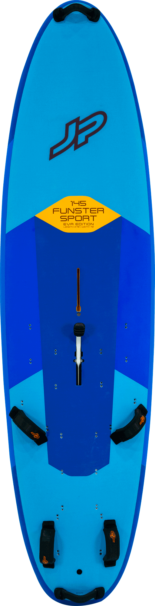 JP Australia 2024 Funster Sport EVA windsurfing board with daggerboard for stability and sporty performance in a variety of conditions.