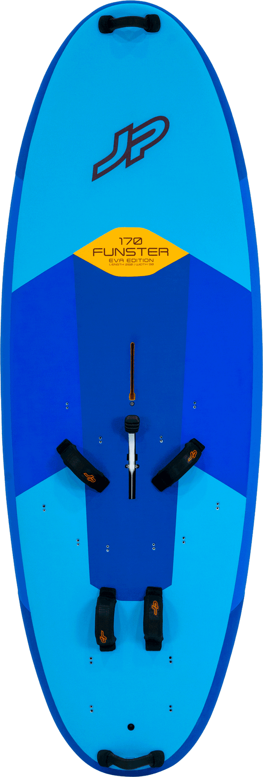 JP Australia 2024 Funster EVA Stable Beginner Windsurfing Board with Reinforced Nose and Retractable Dagger Board