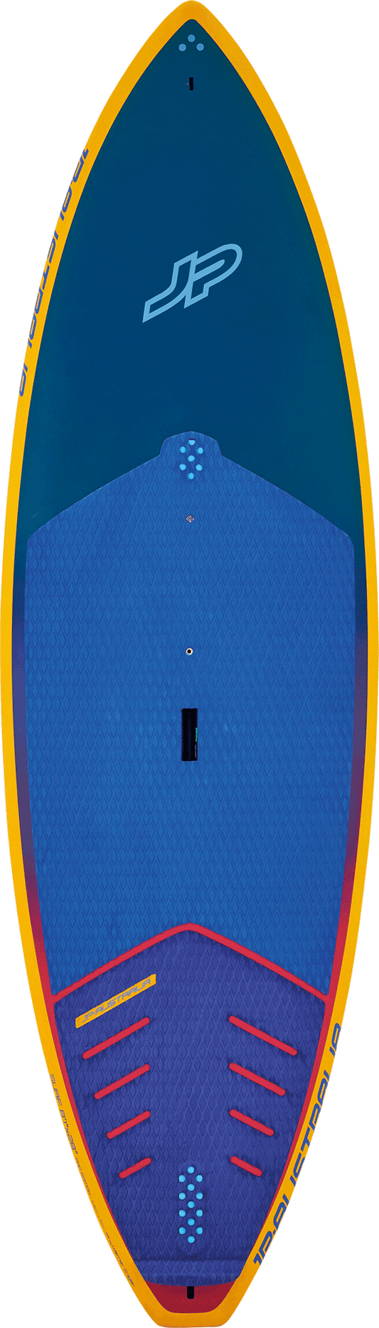 JP-Australia 22-surf-pro: Top to bottom perfection in surf conditions. Features single to double concave, progressive rocker line, and performance-oriented layup. Comes with Thruster fin set and FCS plugs.