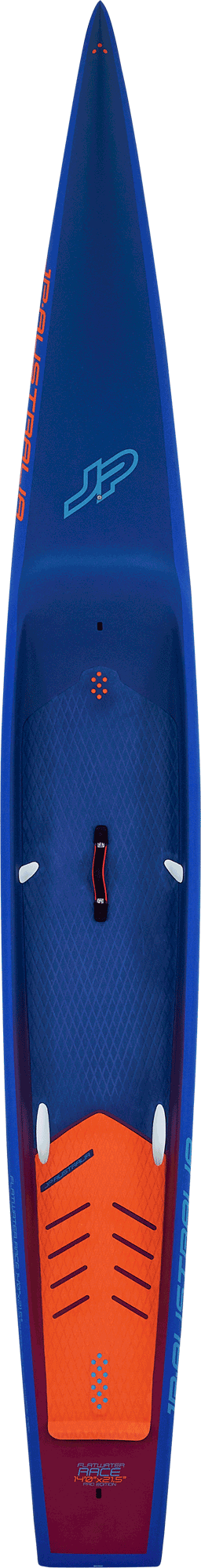 JP Flatwater Race PRO board with dugout standing area for stability, PVC sandwich deck, and concave bottom design for great glide and stability.