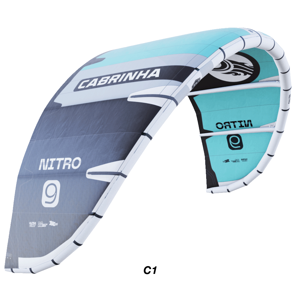The 2025 Nitro Big Air kite, now in its third generation, featuring Pure Form Panels and Teijin D2 material for enhanced performance. Refined profiles improve canopy support during extreme tricks, while the new 7-point Apex bridle provides stability, feedback, and confidence for riders pushing their limits.