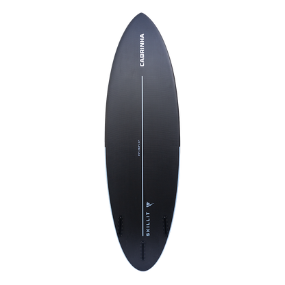 2026 Cabrinha Skillit kitesurf surfboard with DSV Double-in-Single Concave bottom, all-round shape for small to mid-size waves, includes RTM fins and EVA deck pad.