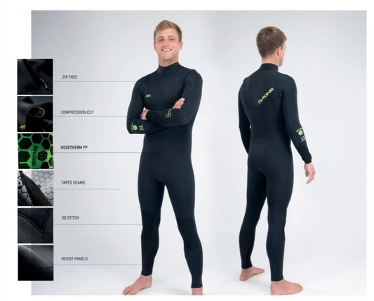 Mens Malama Zip Free Full Suit 4/3