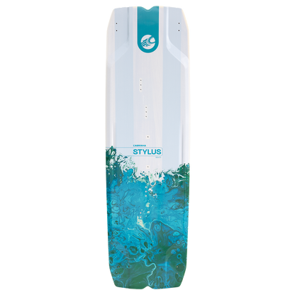 The Stylus, designed for light to moderate winds, excels where most kitesurfing boards struggle. Featuring a new base design for improved upwind tracking and stability, it maximizes planing surface while beveled tips reduce spray in choppy conditions. The ultimate session saver, it pairs perfectly with the Moto XL, getting you on the water when others are stuck on the beach.