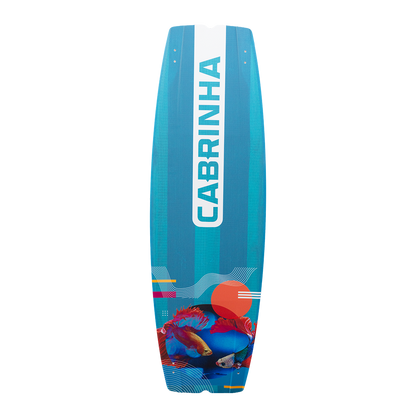 Cabrinha Vapor kiteboard with paulownia wood core designed for smooth control, reduced vibration, and stable performance in choppy powered conditions.