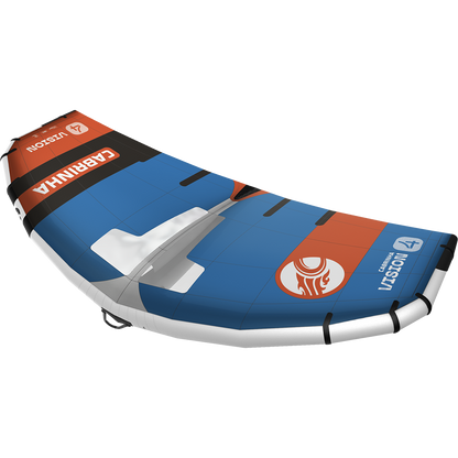 The third-generation Vision wing, designed for unmatched versatility across all wind conditions. Featuring the largest size range in the industry, it excels in both high-wind control and ultra-light wind performance. Updates to the dihedral and twist profile enhance maneuverability, while Teijin D2 material boosts durability and responsiveness. The ultimate wing for every session.