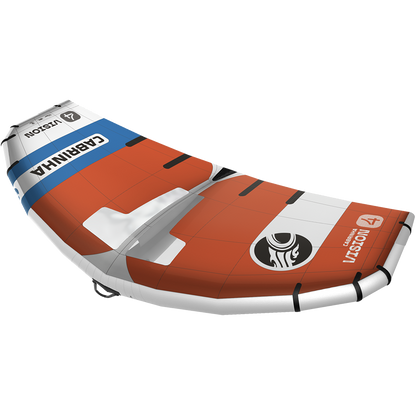 The third-generation Vision wing, designed for unmatched versatility across all wind conditions. Featuring the largest size range in the industry, it excels in both high-wind control and ultra-light wind performance. Updates to the dihedral and twist profile enhance maneuverability, while Teijin D2 material boosts durability and responsiveness. The ultimate wing for every session.