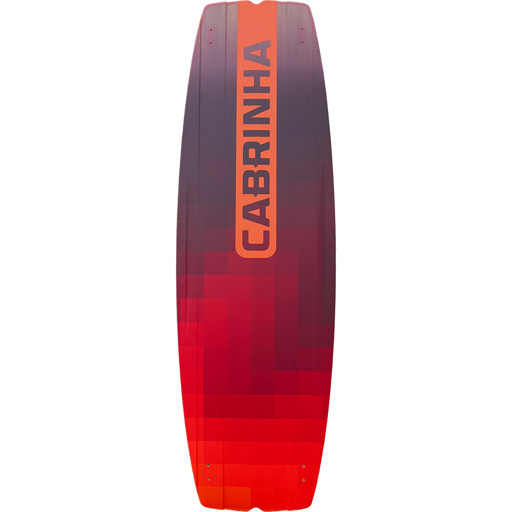 Xcal kiteboard with wood core construction and double concave bottom