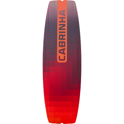 Xcal kiteboard with wood core construction and double concave bottom